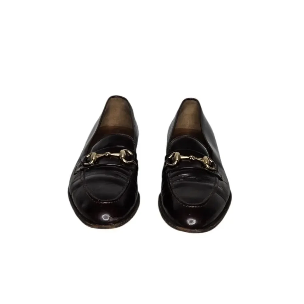 Gucci Horsebit Loafers 9.5 D Mens Leather Slip On Dress Shoes Made In Italy